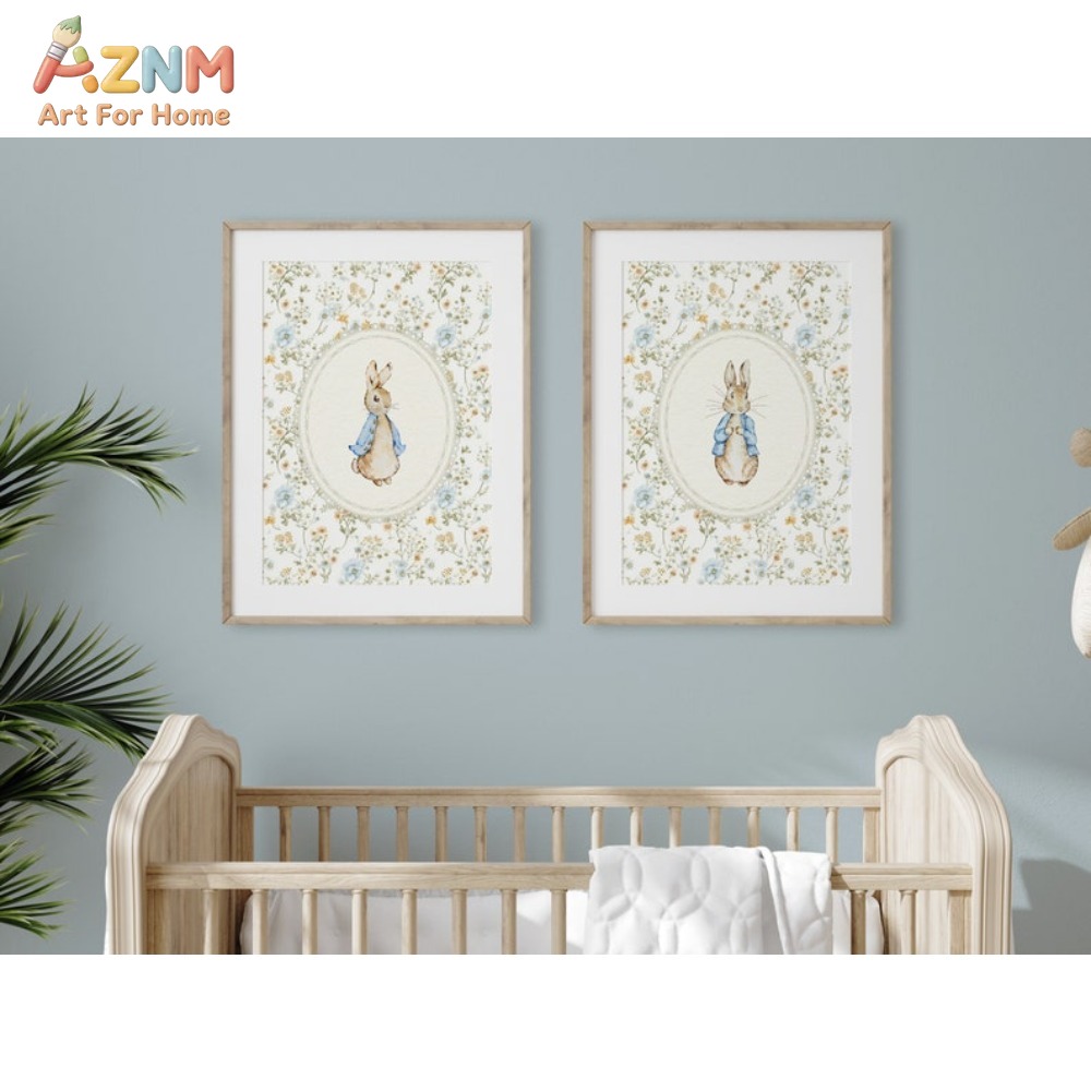 AZNM Vintage Peter Rabbit Canv - Baby Nursery Wall Art reseña y precio