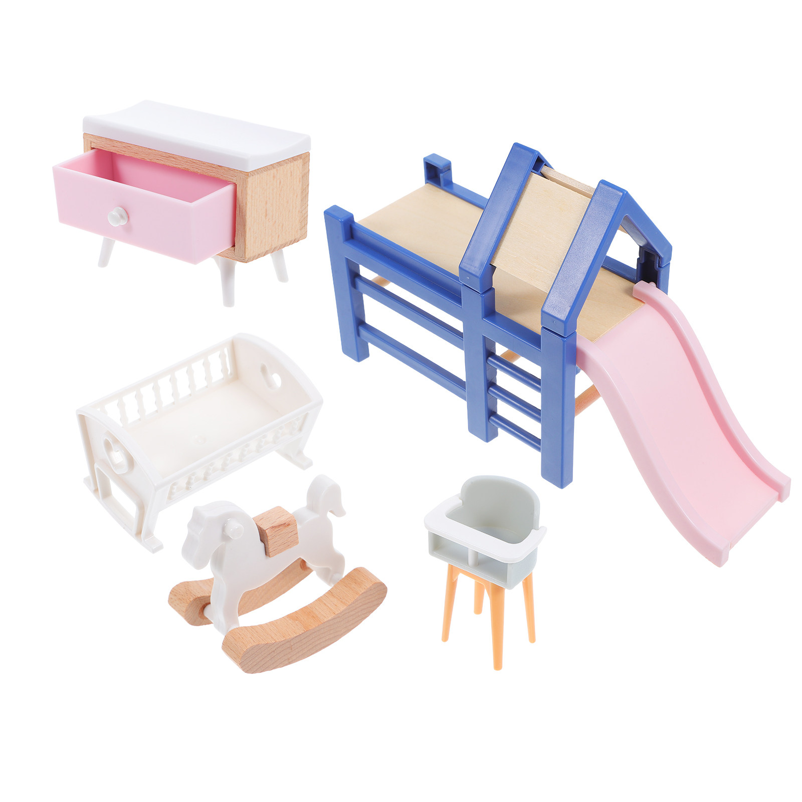 1 Set Miniature Dollhouse Furn - Baby Nursery Furniture Sets reseña y precio