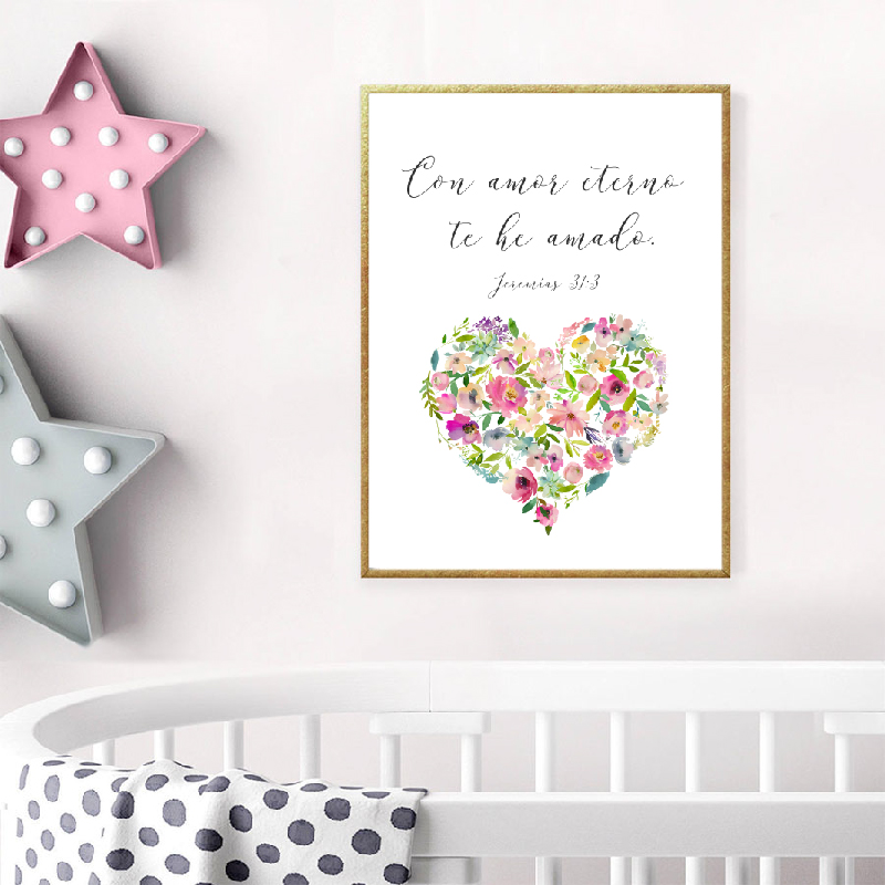 Spanish Bible Verse Love Quote - Baby Nursery In Spanish reseña y precio