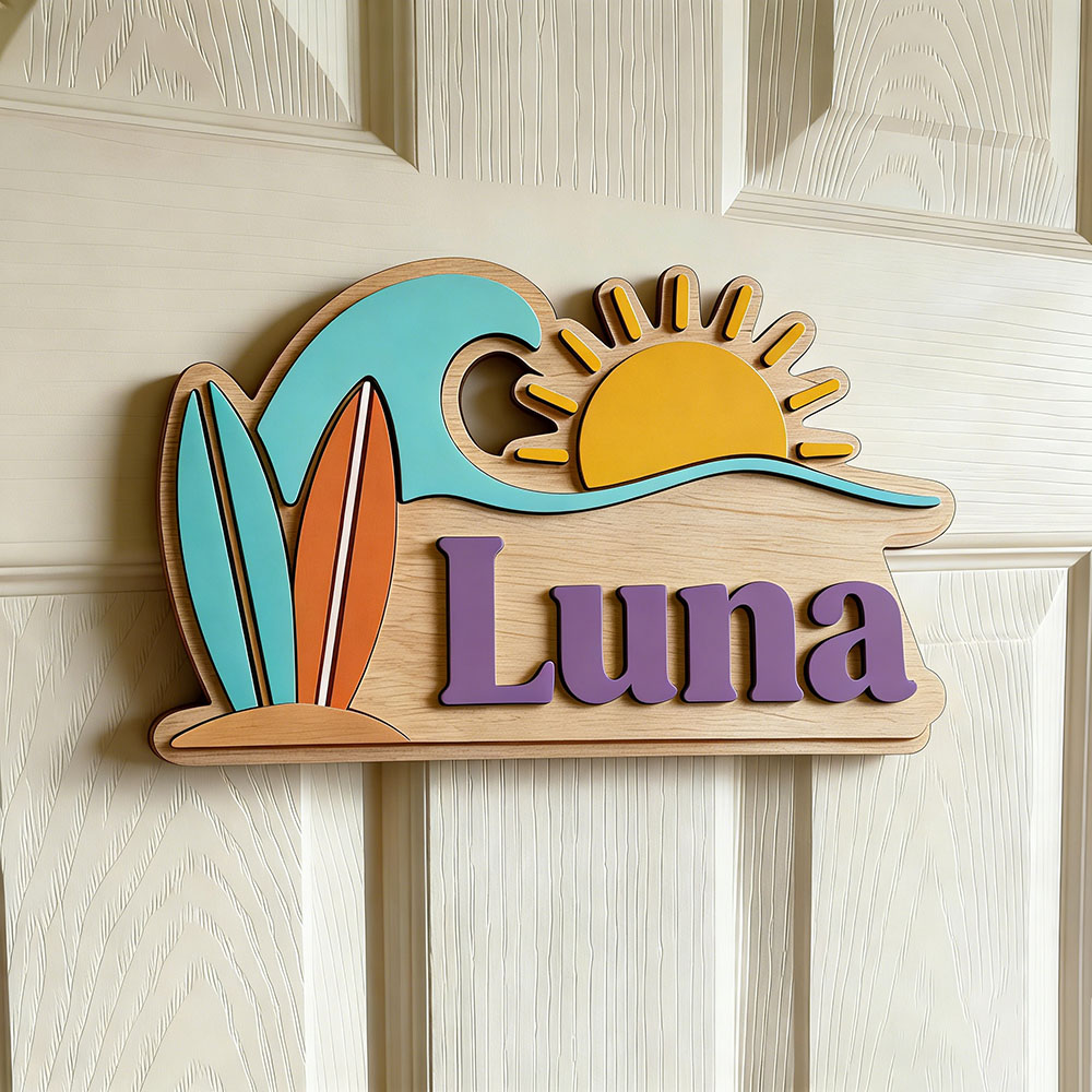 Custom Beach Wave Surfboard Su - Baby Nursery Kids reseña y precio