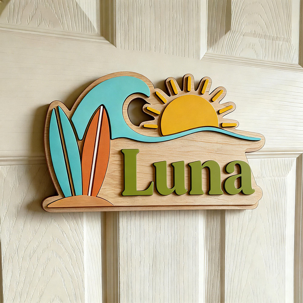 Custom Beach Wave Surfboard Su - Baby Nursery Kids reseña y precio