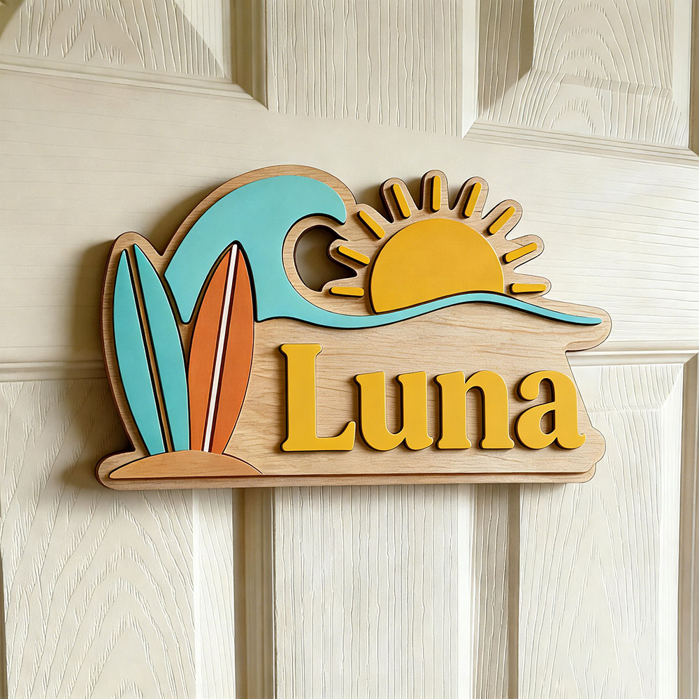 Custom Beach Wave Surfboard Su - Baby Nursery Kids reseña y precio