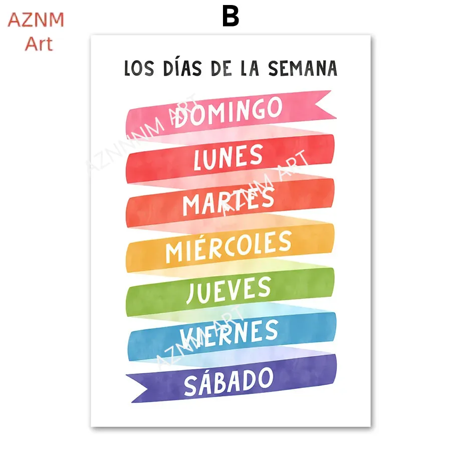 1PC Educational Spanish Alphab - Baby Nursery In Spanish reseña y precio