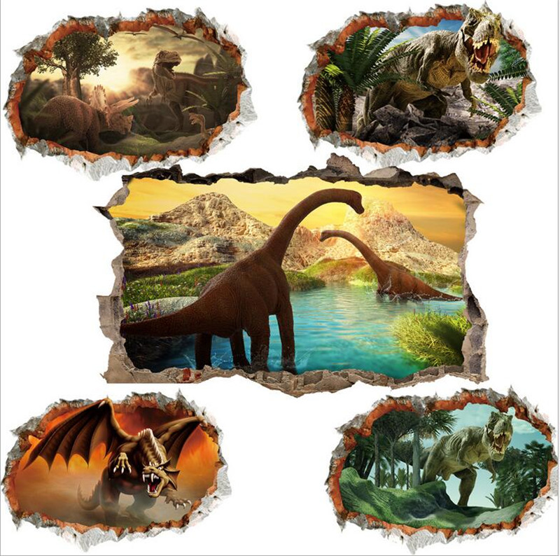 3d vivid Dinosaur Wall Sticker - Baby Nursery Wall Mural reseña y precio