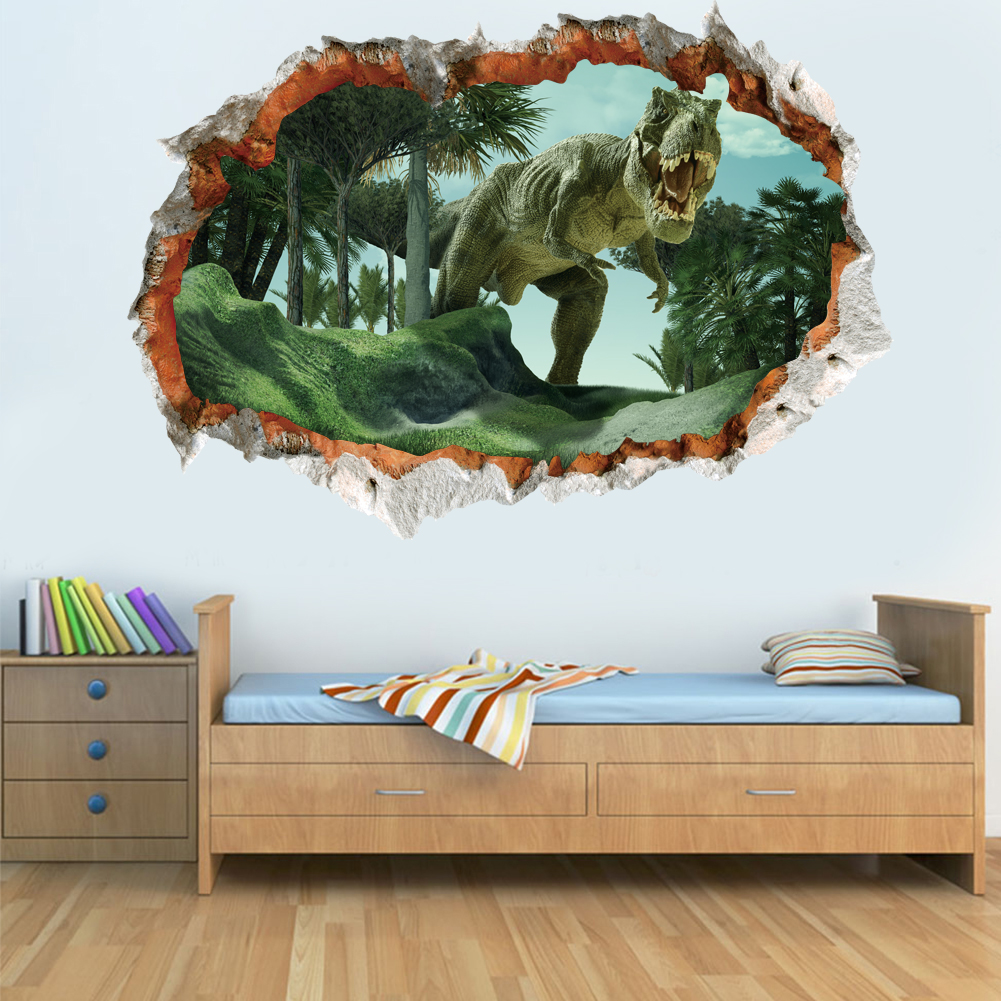 3d vivid Dinosaur Wall Sticker - Baby Nursery Wall Mural reseña y precio