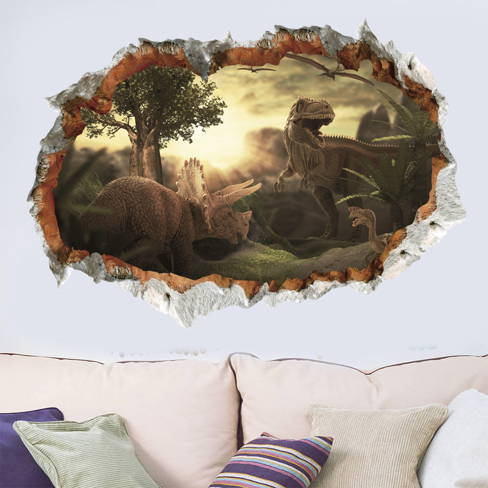 3d vivid Dinosaur Wall Sticker - Baby Nursery Wall Mural reseña y precio