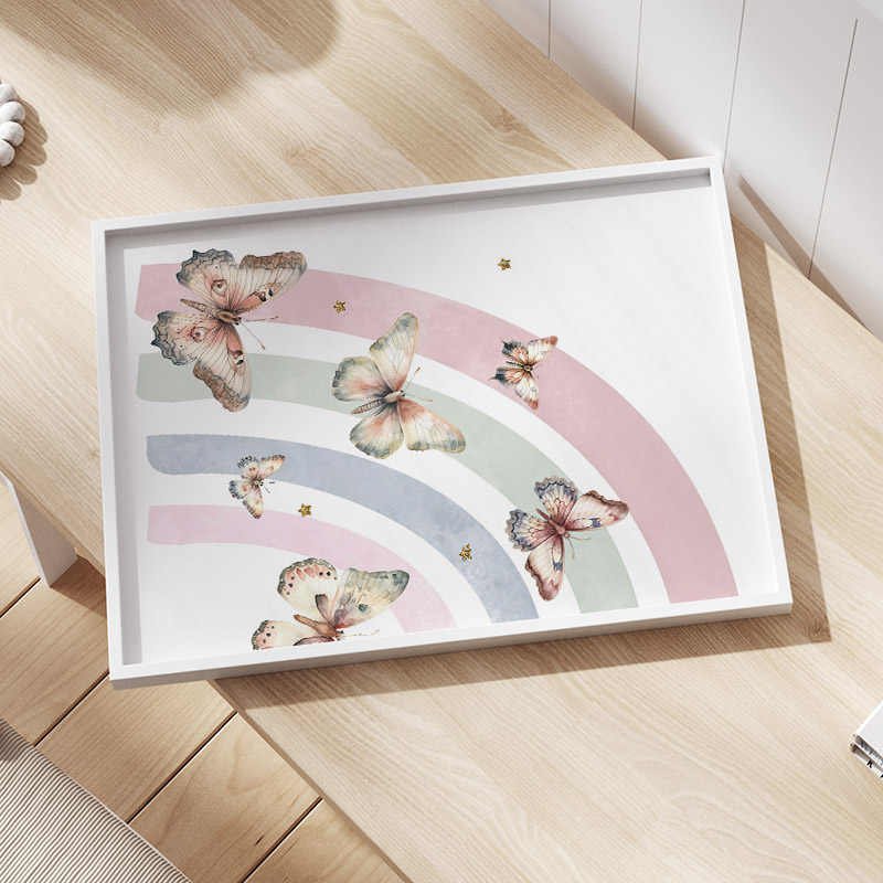 Pink Rainbow Butterfly Custom  - Baby Nursery Kids reseña y precio