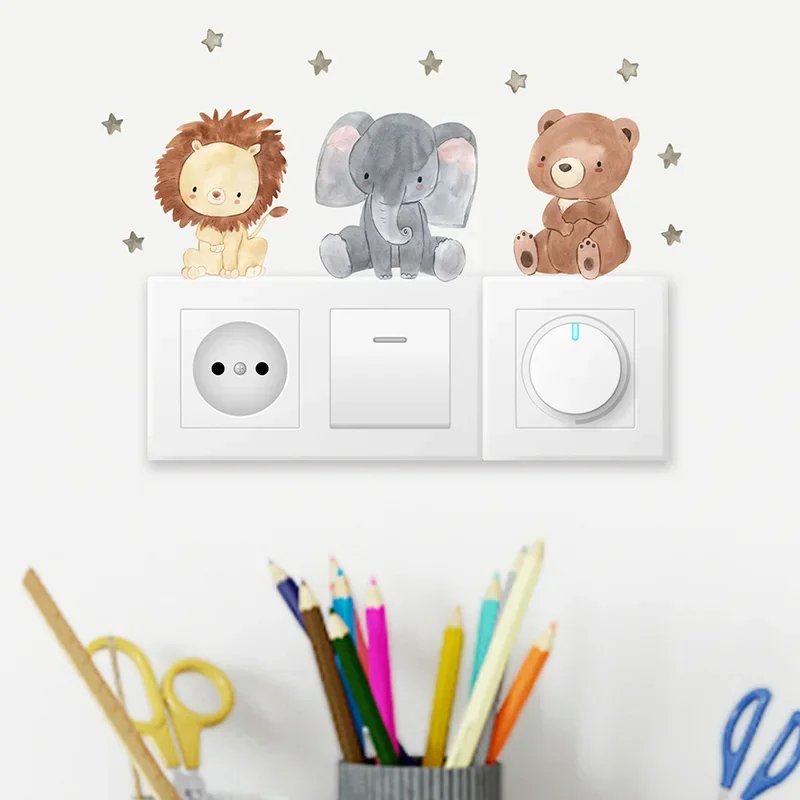 1/2/4/6set Cartoon Animals Wal - Baby Nursery Water reseña y precio