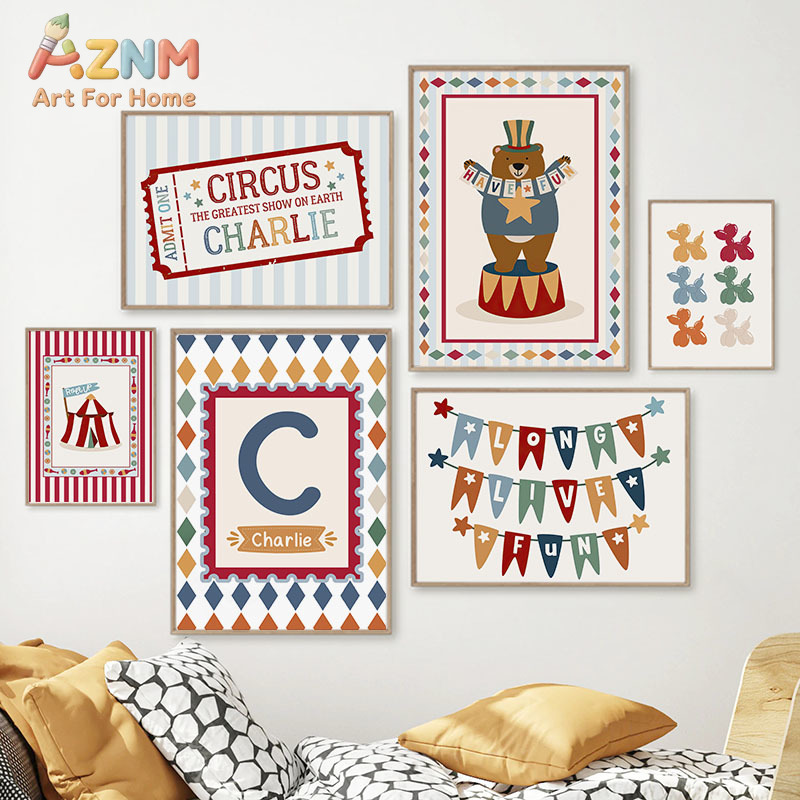 Circus Bear Magician Dog Quote - Baby Nursery Kids reseña y precio
