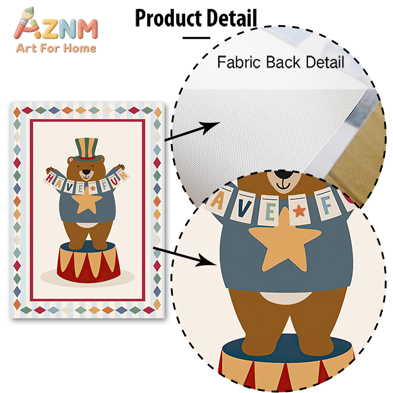 Circus Bear Magician Dog Quote - Baby Nursery Kids reseña y precio