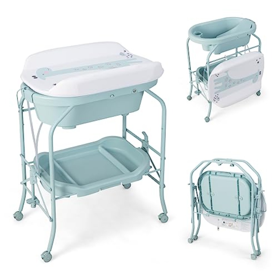 2-in-1 Foldable Baby Bathtub C - Baby Nursery Table reseña y precio