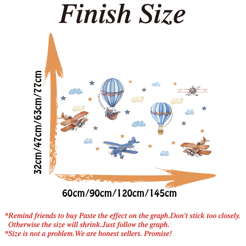 Cartoon Airplanes Hot Airballo - Baby Nursery Wall Mural reseña y precio